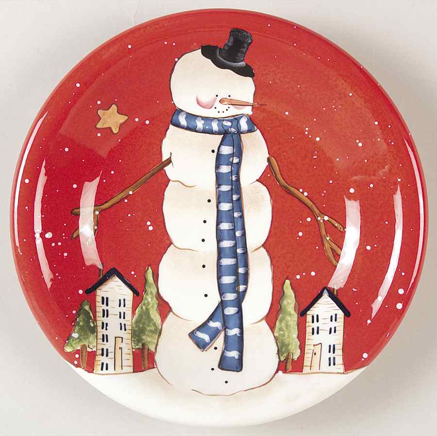 Hilltop Snowman Salad Plate by Certified International-1