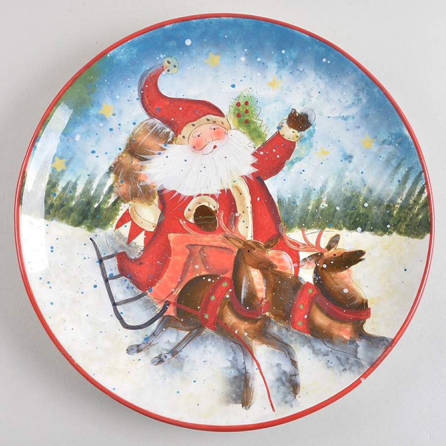 Enchanted Santa Dinner Plate by Certified International-1