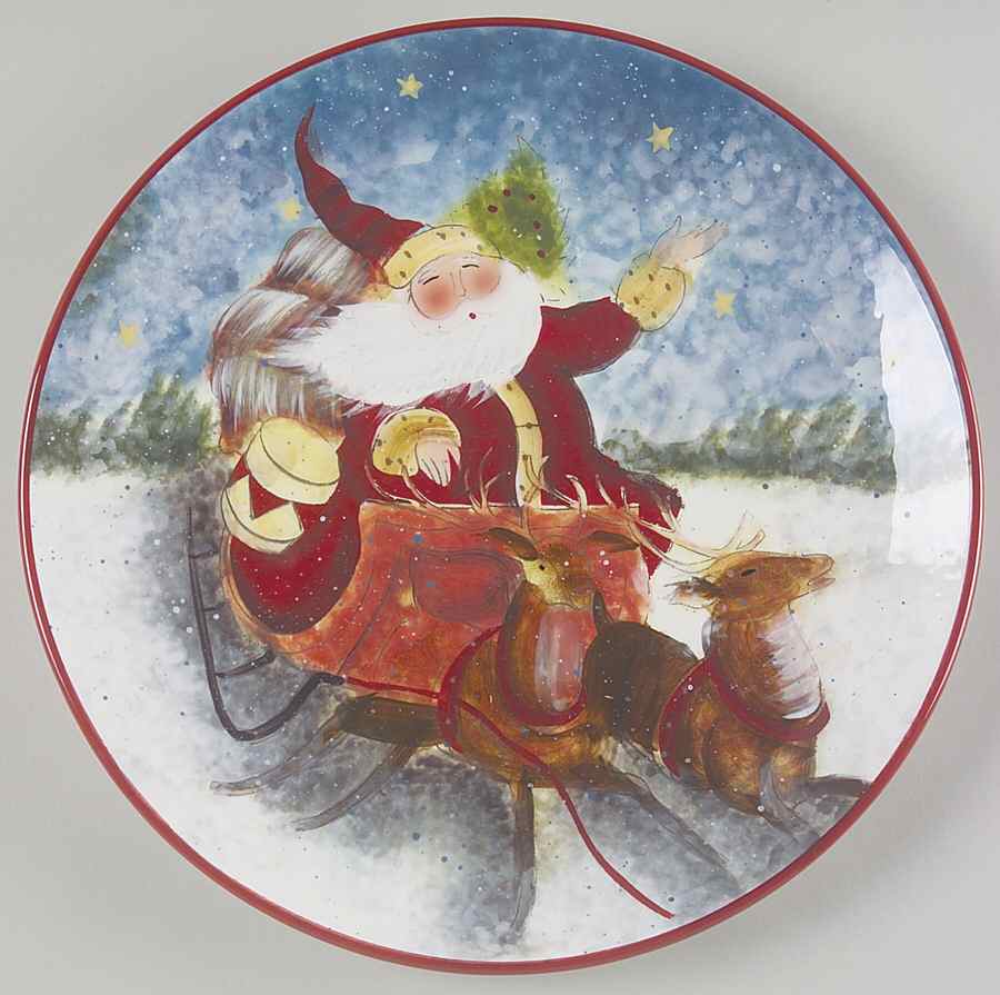 Enchanted Santa Dinner Plate by Certified International-1
