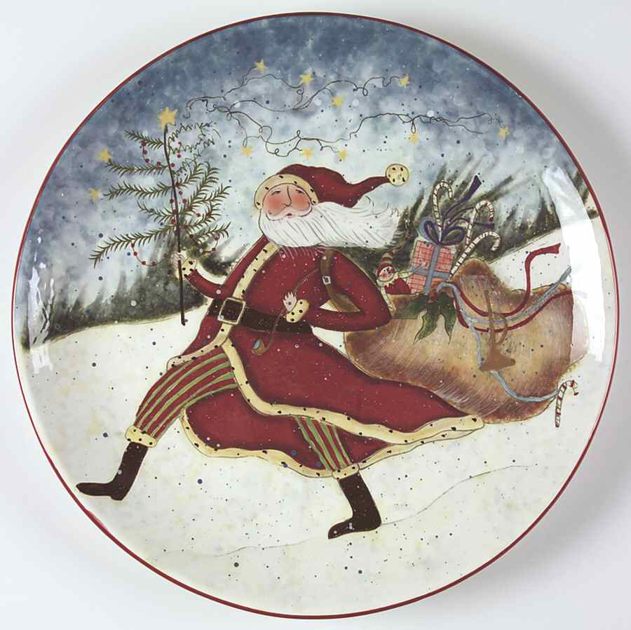 Enchanted Santa 13" Chop Plate (Round Platter) by Certified International-1