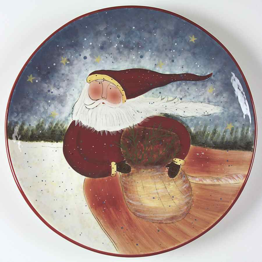 Enchanted Santa 13" Chop Plate (Round Platter) by Certified International-1