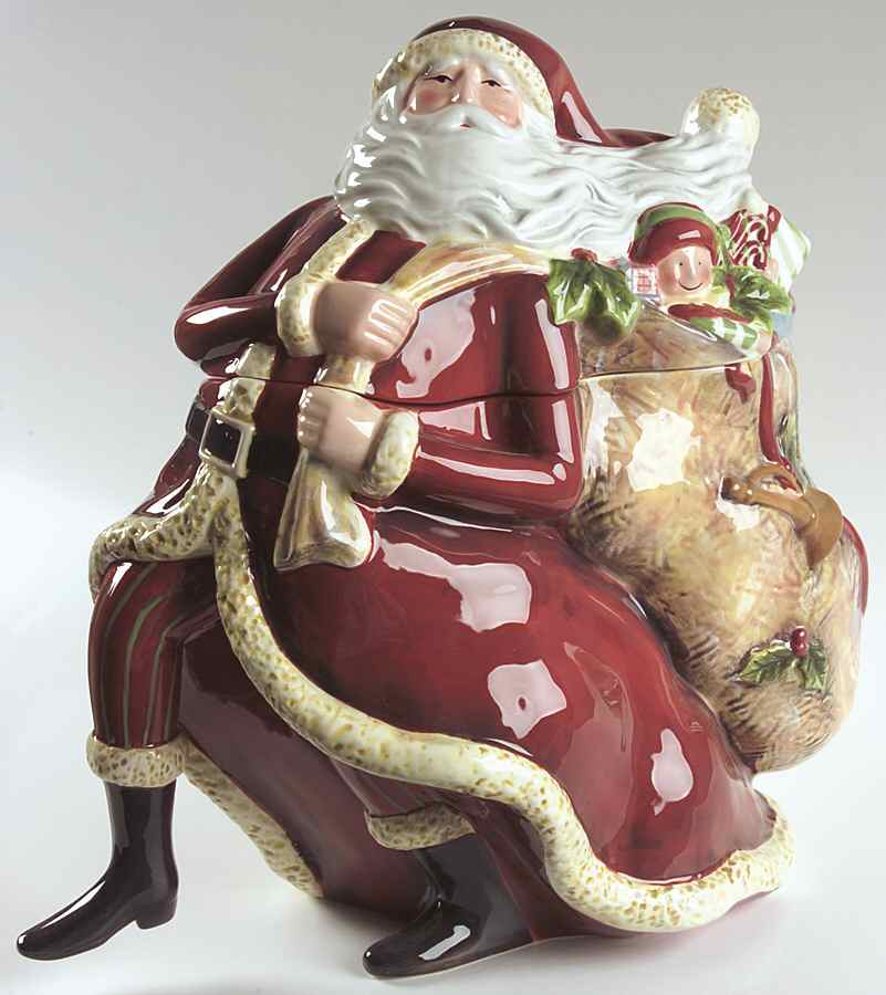 Enchanted Santa Figural Cookie Jar & Lid by Certified International-1