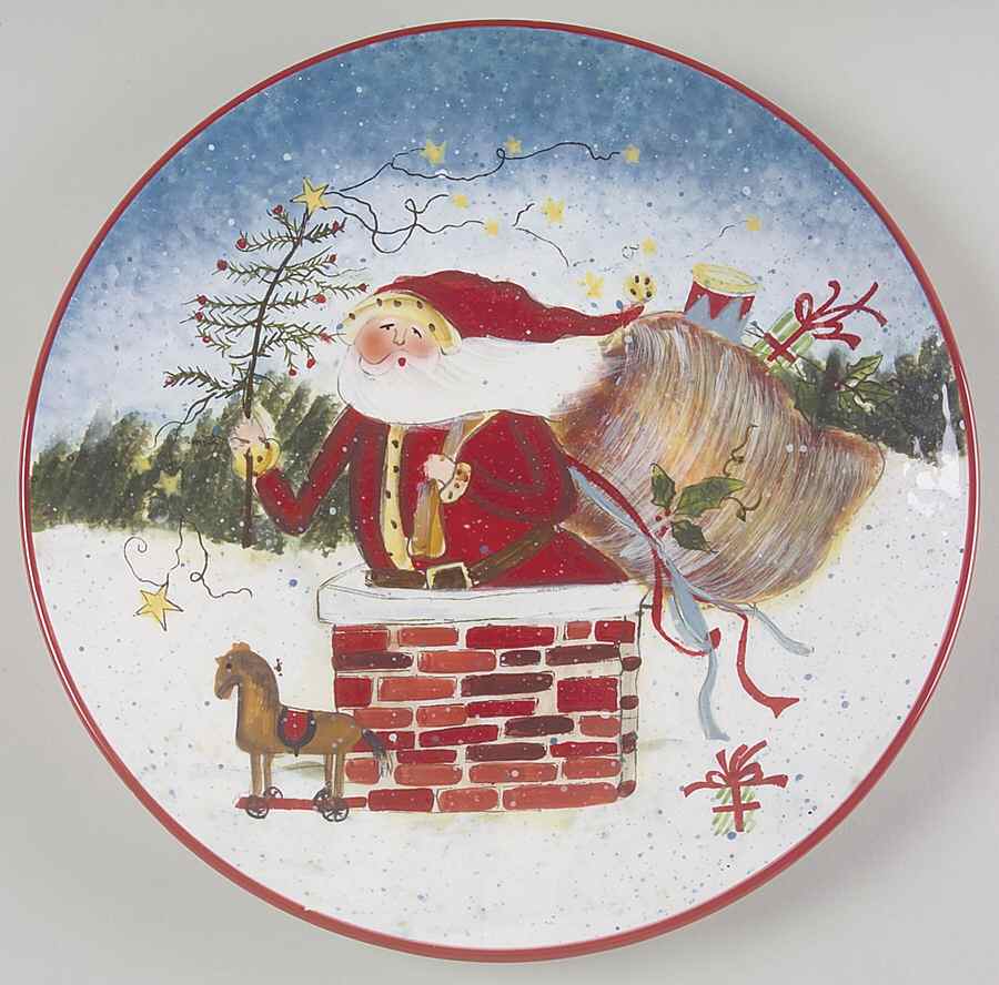 Enchanted Santa Dinner Plate by Certified International-1