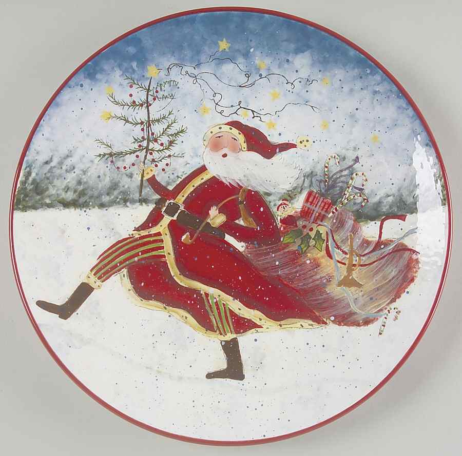 Enchanted Santa Dinner Plate by Certified International-1