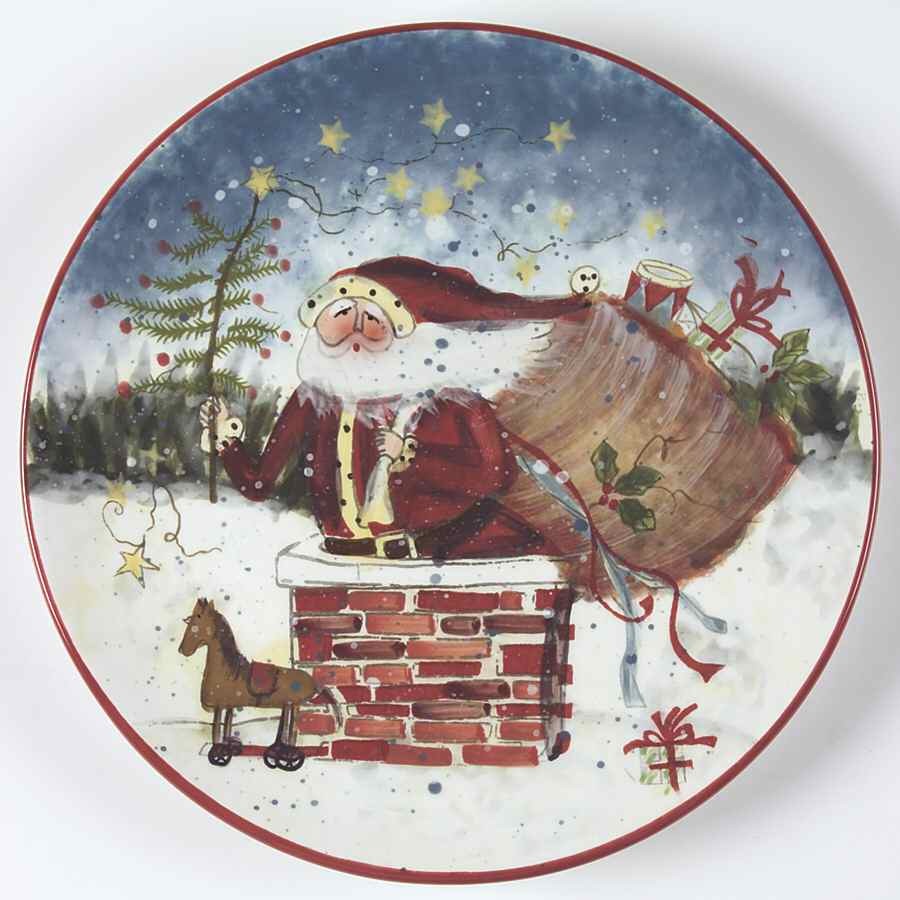Enchanted Santa Salad/Dessert Plate by Certified International-1