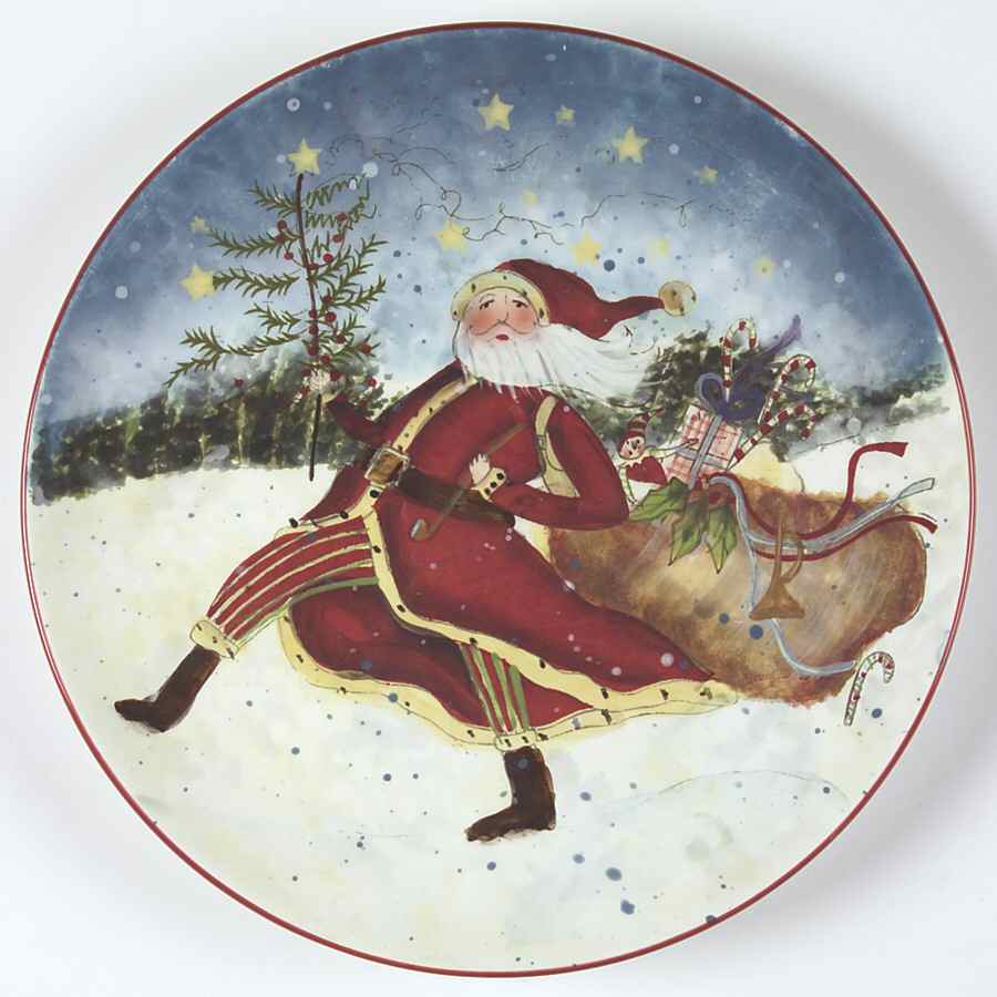 Enchanted Santa Salad/Dessert Plate by Certified International-1