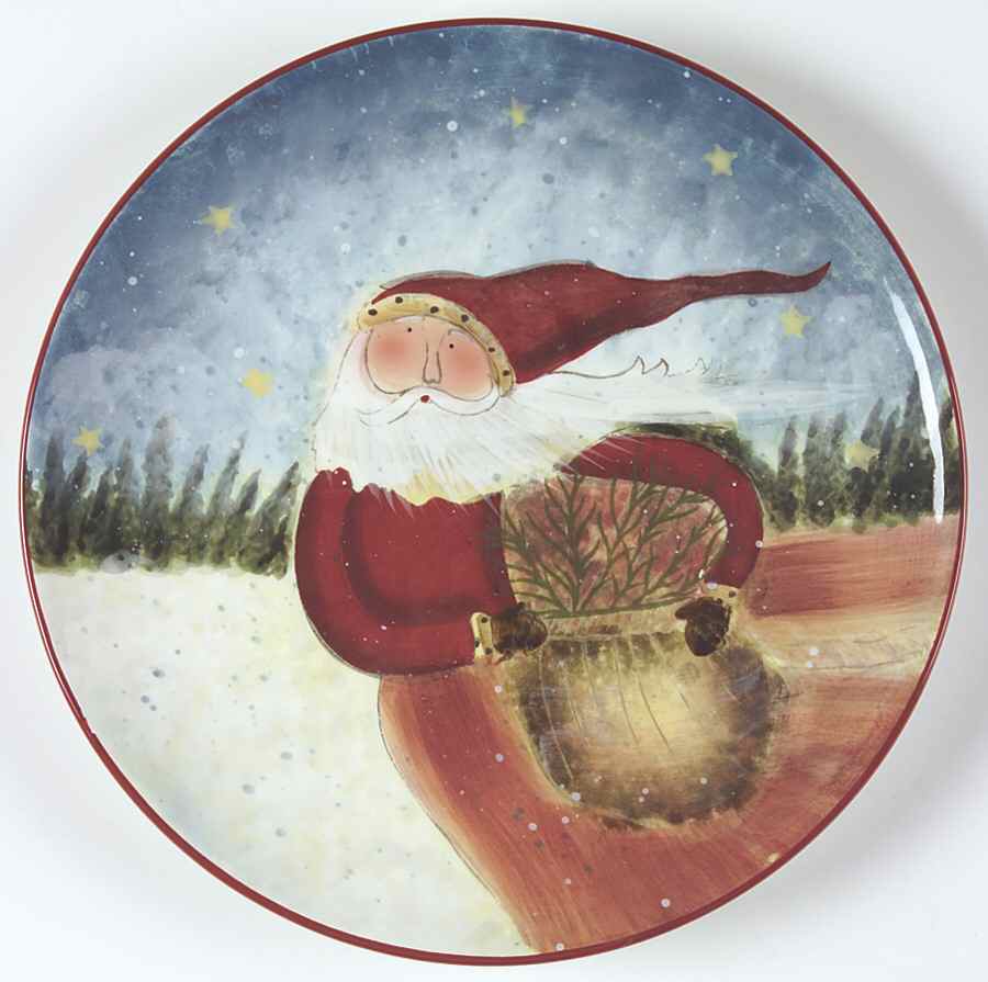 Enchanted Santa Salad/Dessert Plate by Certified International-1