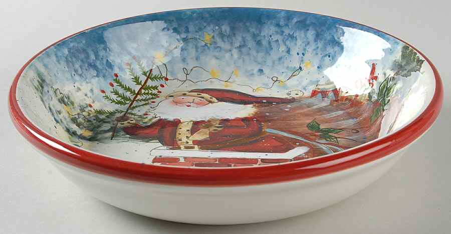 Enchanted Santa 9" Individual Pasta Bowl by Certified International-1