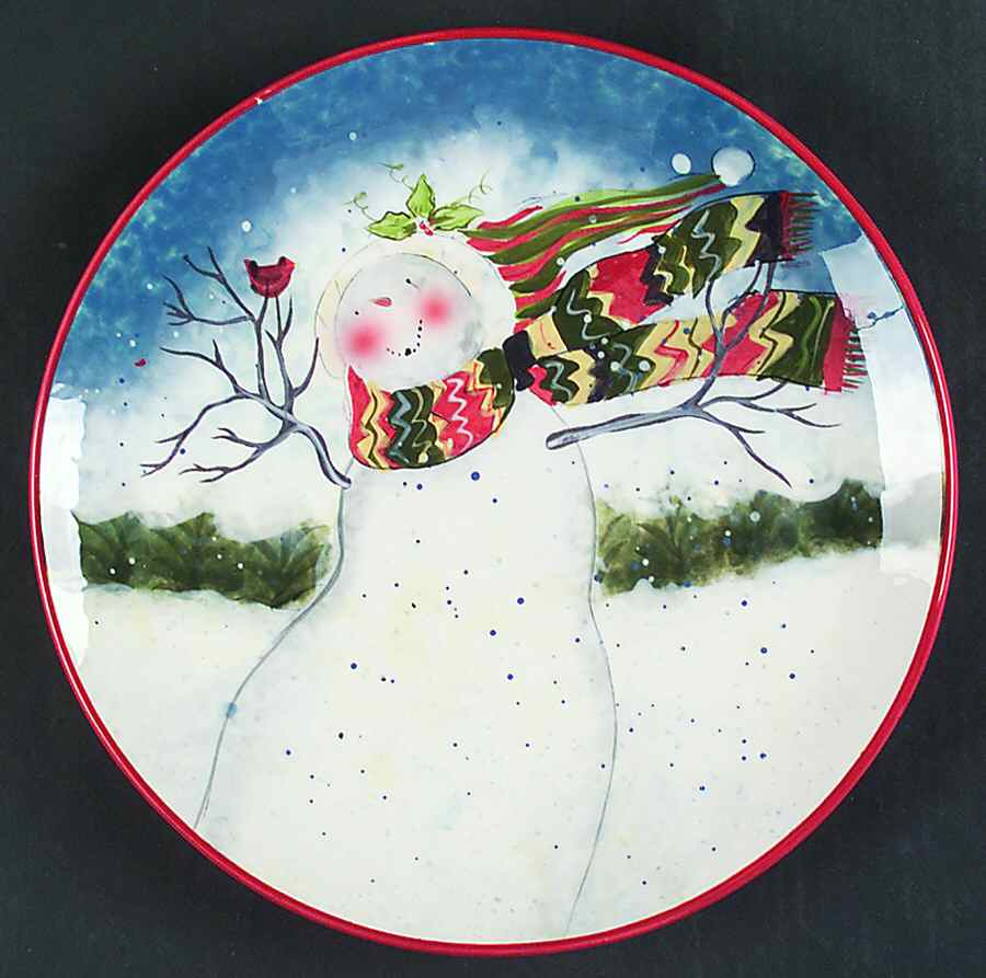 Enchanted Snowman Dinner Plate by Certified International-1