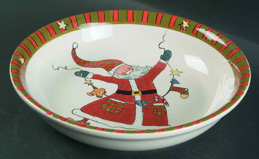 Celebrate Santa 9" Individual Pasta Bowl by Certified International-1