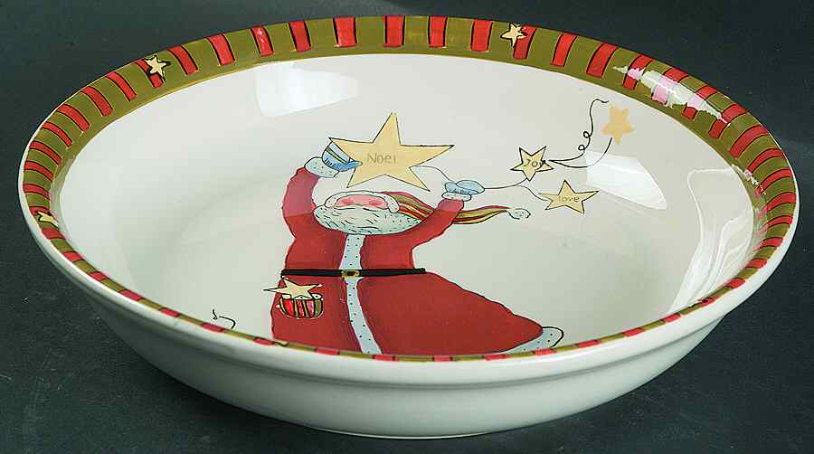 Celebrate Santa 9" Individual Pasta Bowl by Certified International-1
