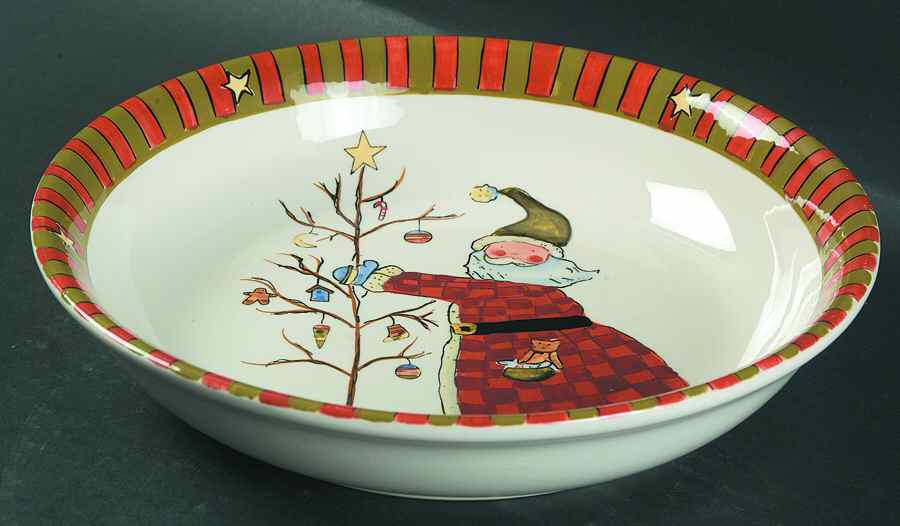 Celebrate Santa 9" Individual Pasta Bowl by Certified International-1