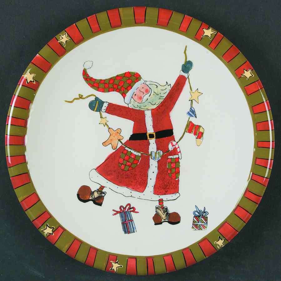 Celebrate Santa Salad/Dessert Plate by Certified International-1