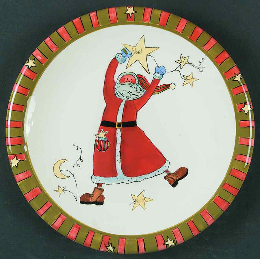 Celebrate Santa Salad/Dessert Plate by Certified International-1