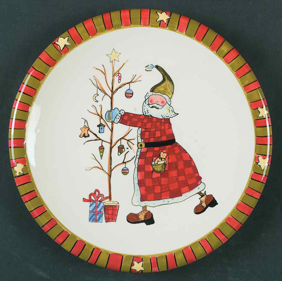 Celebrate Santa Salad/Dessert Plate by Certified International-1