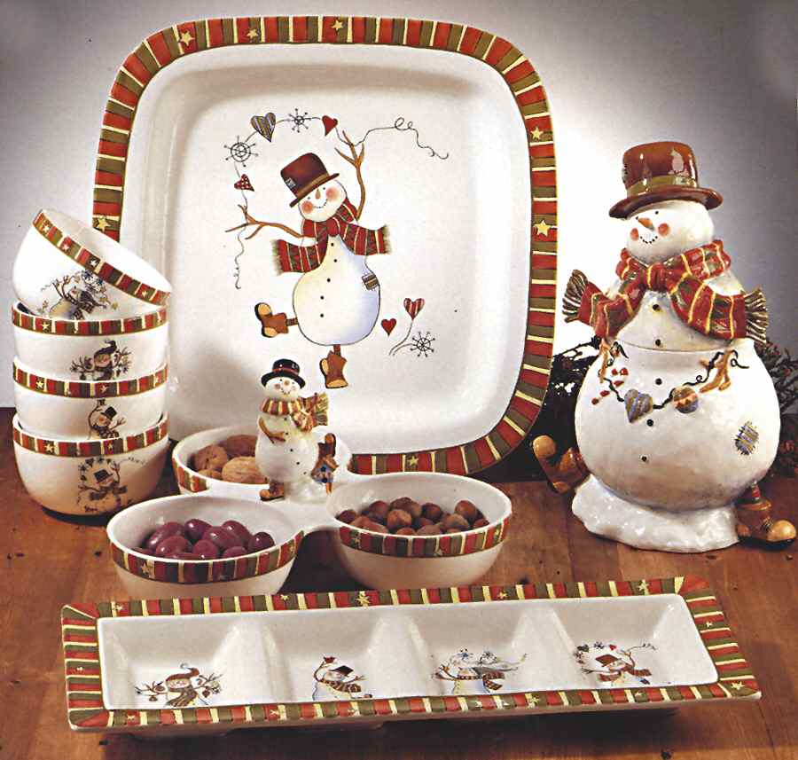 Celebrate Snowman Cookie Jar & Lid by Certified International-1