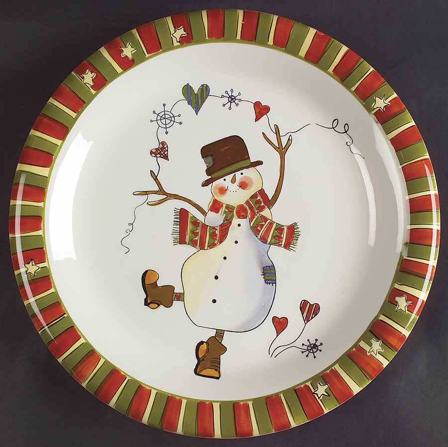 Celebrate Snowman Dinner Plate by Certified International-1