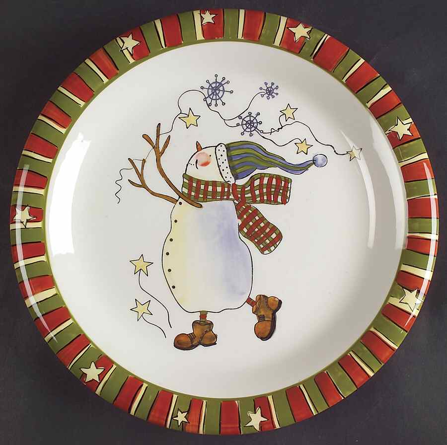 Celebrate Snowman Dinner Plate by Certified International-1