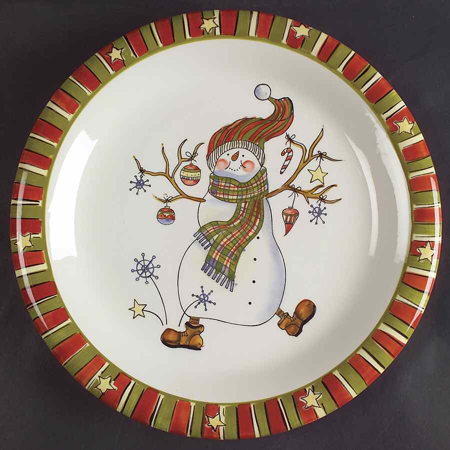 Celebrate Snowman Dinner Plate by Certified International-1