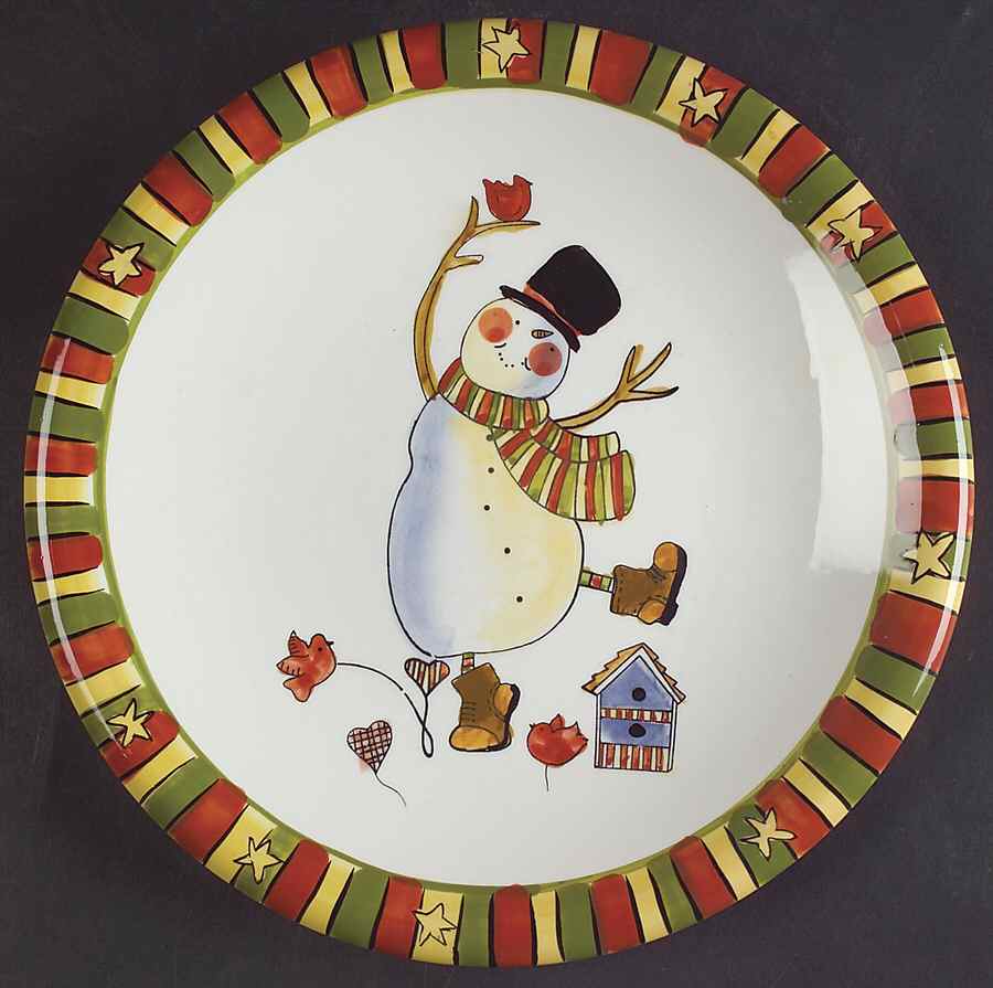 Celebrate Snowman Salad Plate by Certified International-1