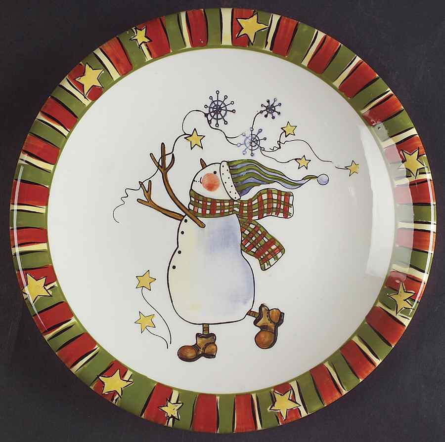 Celebrate Snowman Salad Plate by Certified International-1