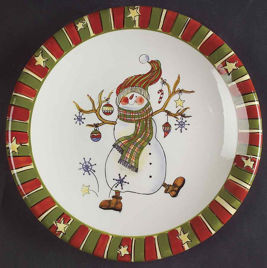 Celebrate Snowman Salad Plate by Certified International-1