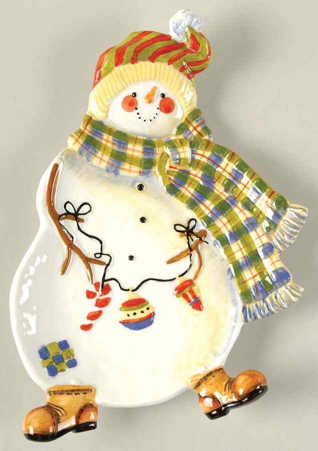 Celebrate Snowman Open Candy Dish by Certified International-1