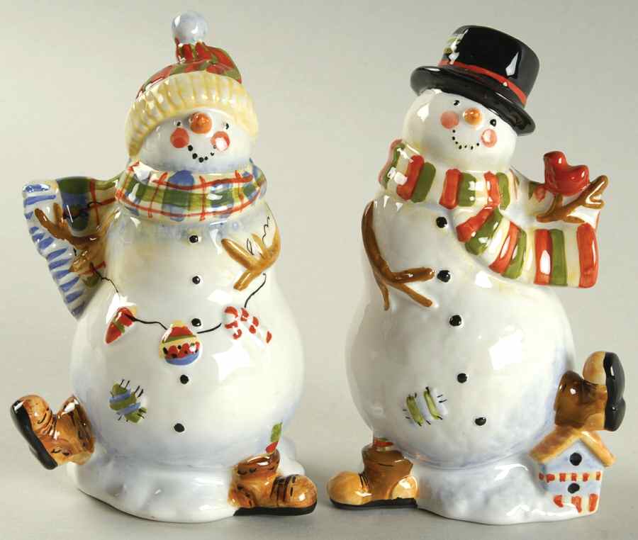 Celebrate Snowman Figural Salt & Pepper Set by Certified International-1