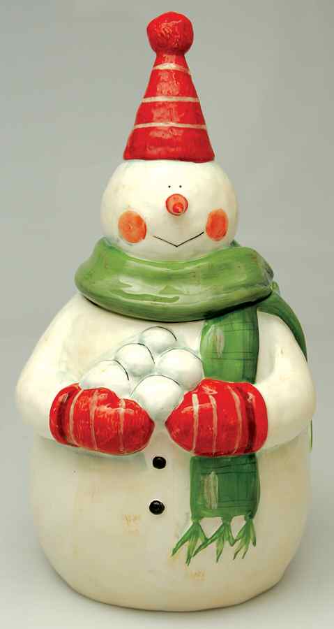 Juggling Snowman Figural Cookie Jar & Lid by Certified International-1