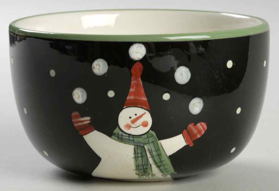 Juggling Snowman Individual Ice Cream Dish by Certified International-1
