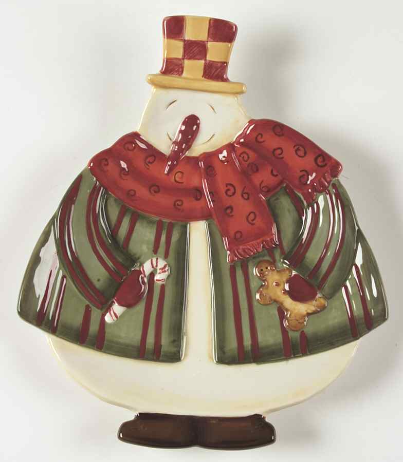 Top Hat Snowman Open Candy Dish by Certified International-1