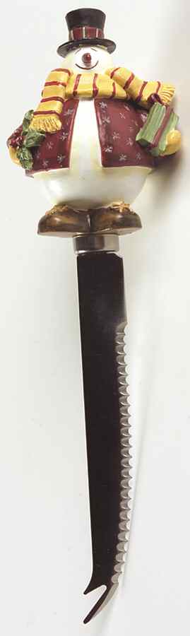 Top Hat Snowman Cheese Knife with Stainless Blade by Certified International-1