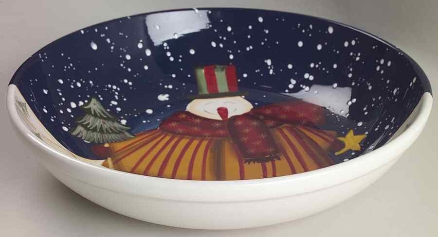 Top Hat Snowman 13" Pasta Serving Bowl by Certified International-1