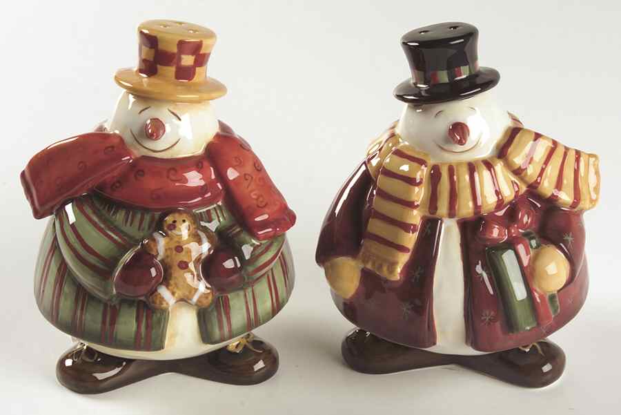 Top Hat Snowman Figural Salt & Pepper Set by Certified International-1