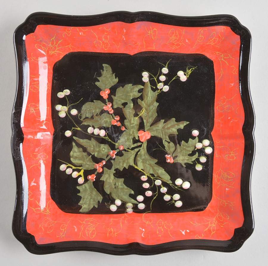 Holiday Splendor Square Salad Plate by Certified International-1