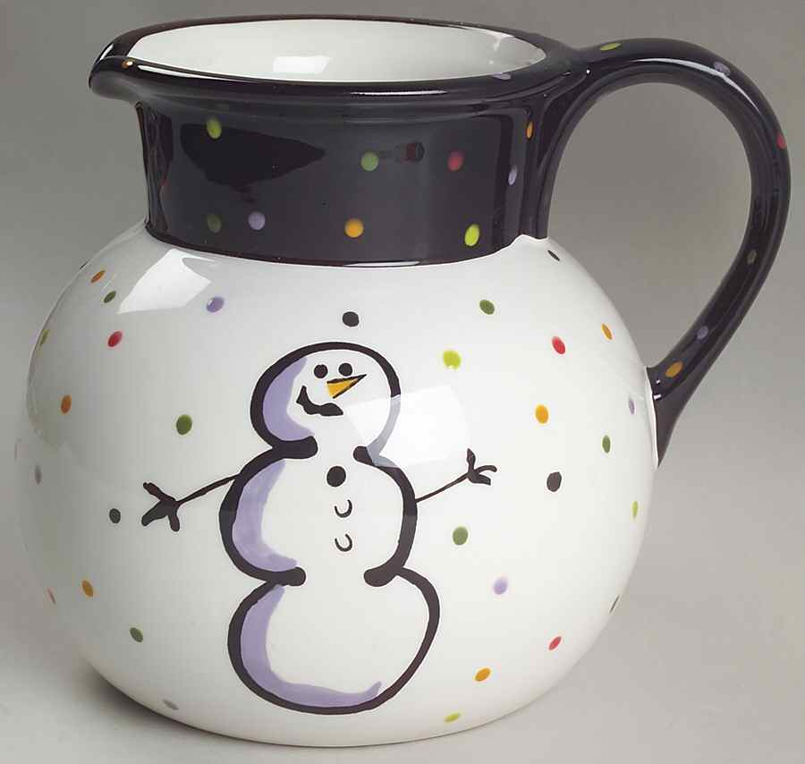 Confetti Snowman 88 Oz Pitcher by Certified International-1