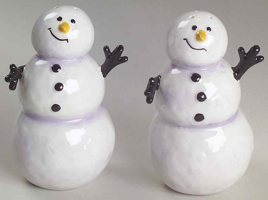 Confetti Snowman Figural Salt & Pepper Set by Certified International-1