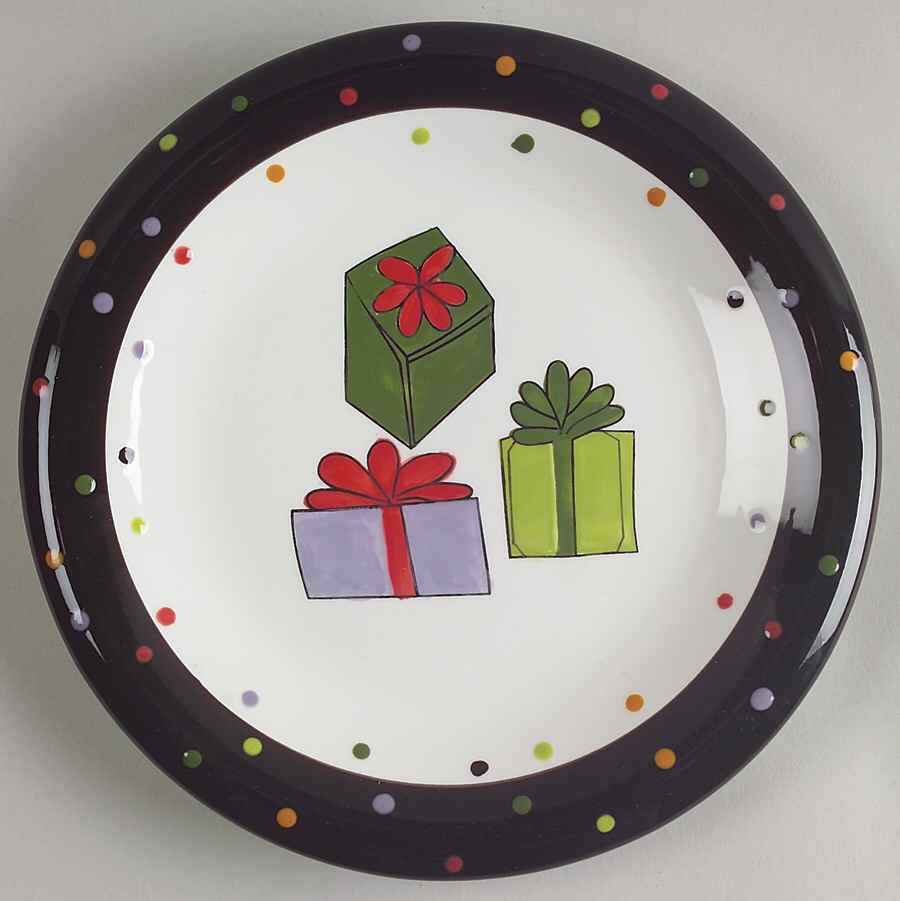 Confetti Snowman Salad Plate by Certified International-1