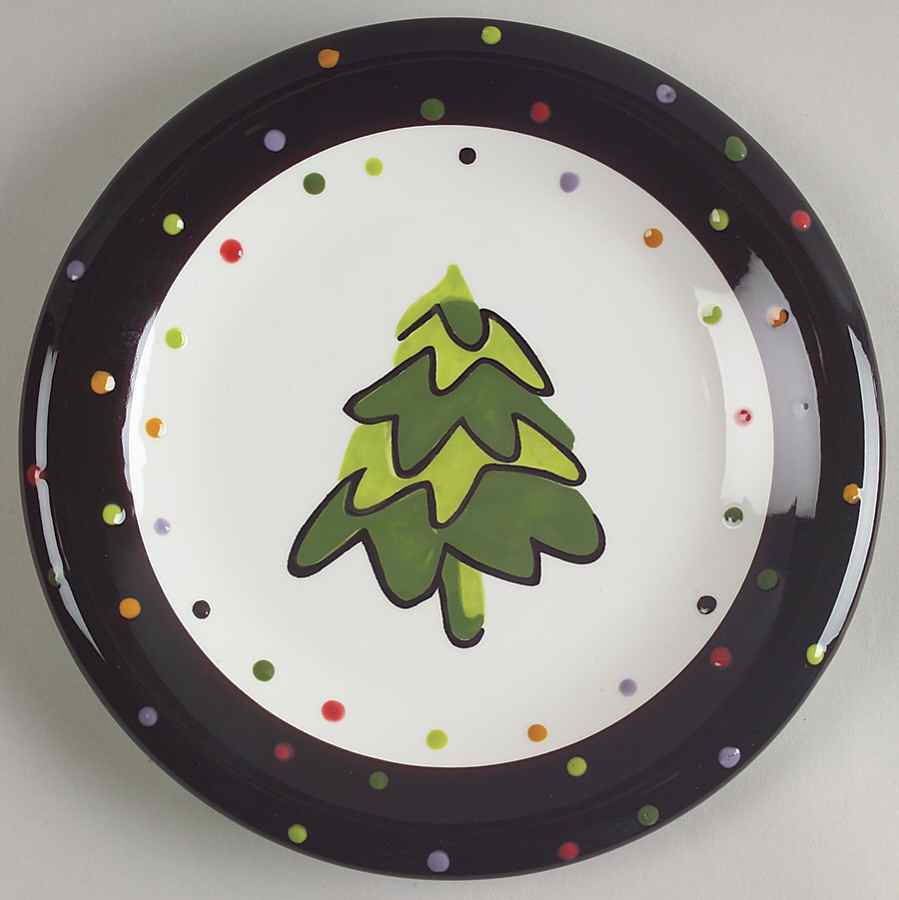 Confetti Snowman Salad Plate by Certified International-1