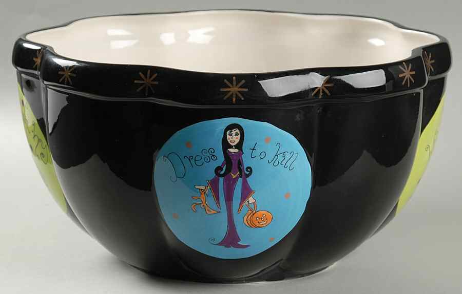 Vampy Halloween 10" Large Salad Serving Bowl by Certified International-1