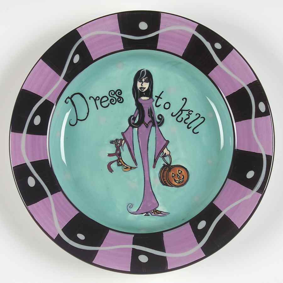 Vampy Halloween Salad/Dessert Plate by Certified International-1