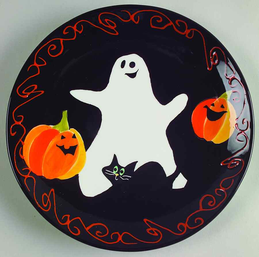 Midnight Halloween Salad/Dessert Plate by Certified International-1