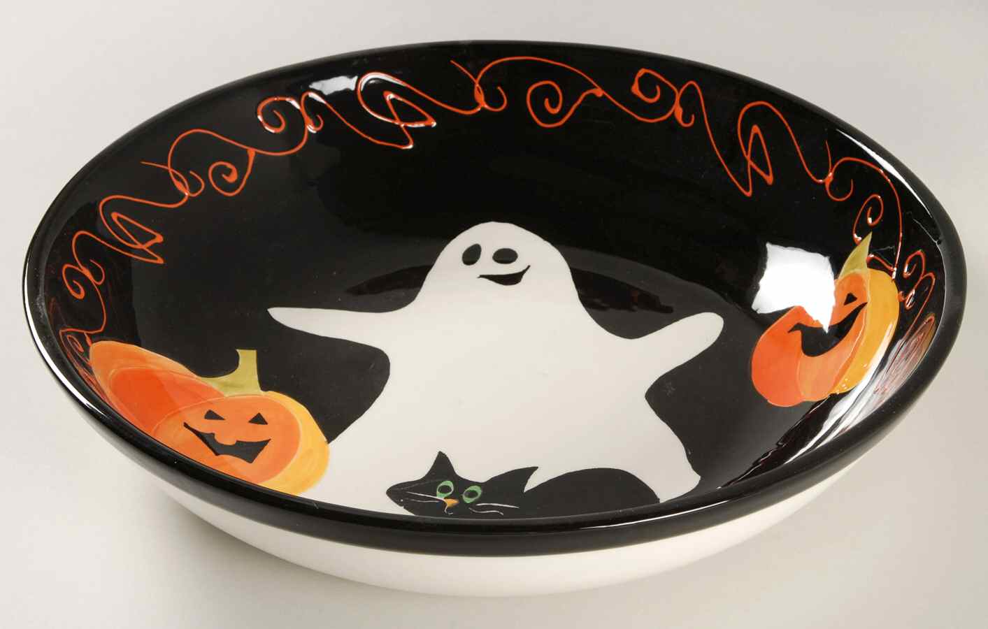 Midnight Halloween 13" Pasta Serving Bowl by Certified International-1