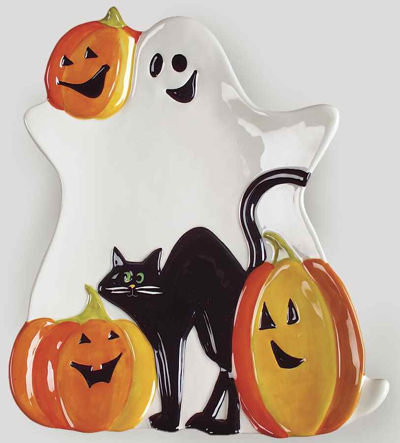 Midnight Halloween 13" Sculpted Platter by Certified International-1