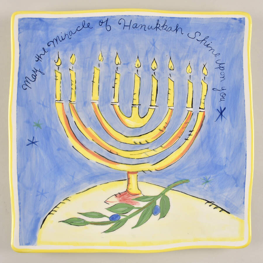Hanukkah 14" Square Platter by Certified International-1