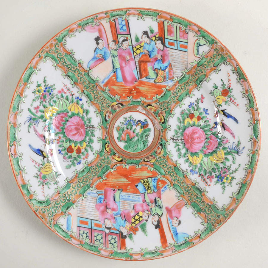 Rose Medallion (With People) Dinner Plate by China (Made in China)-1