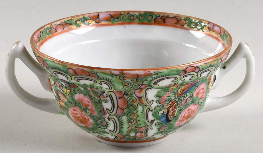 Rose Medallion (With People) Mini Sugar Bowl No Lid by China (Made in China)-1