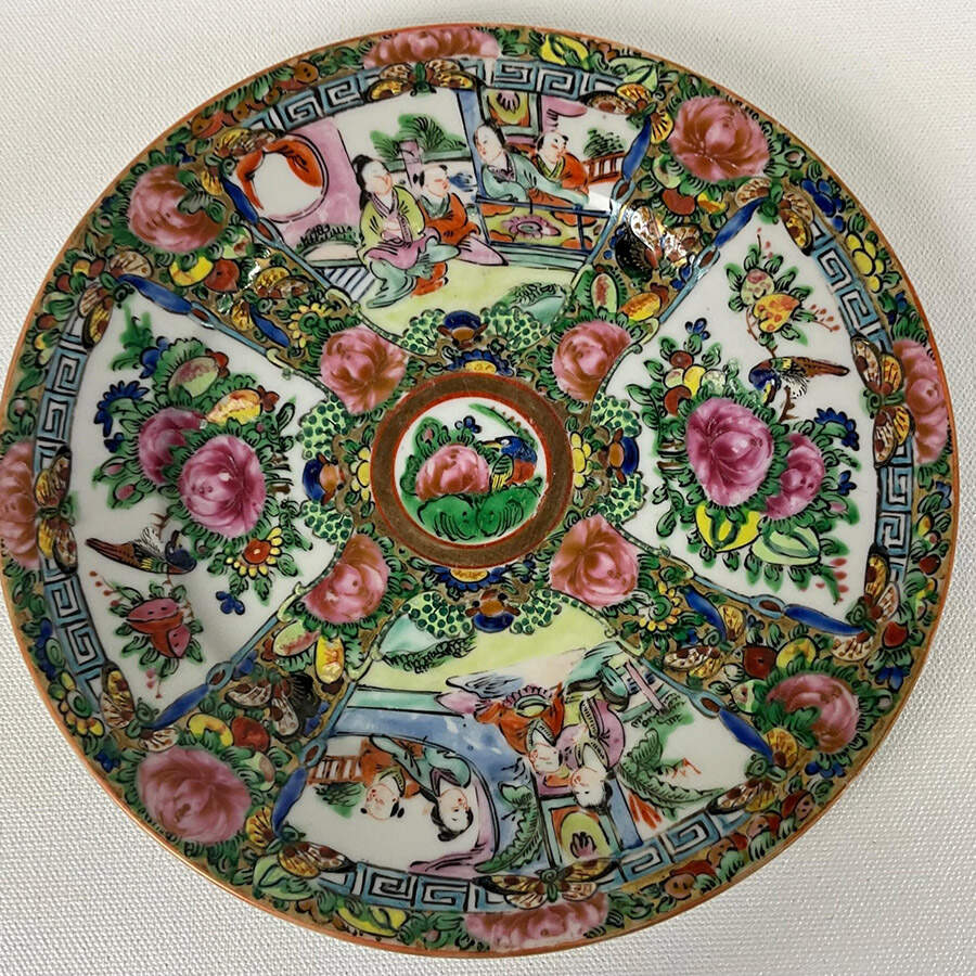 Rose Medallion (With People) Salad Plate by China (Made in China)-1