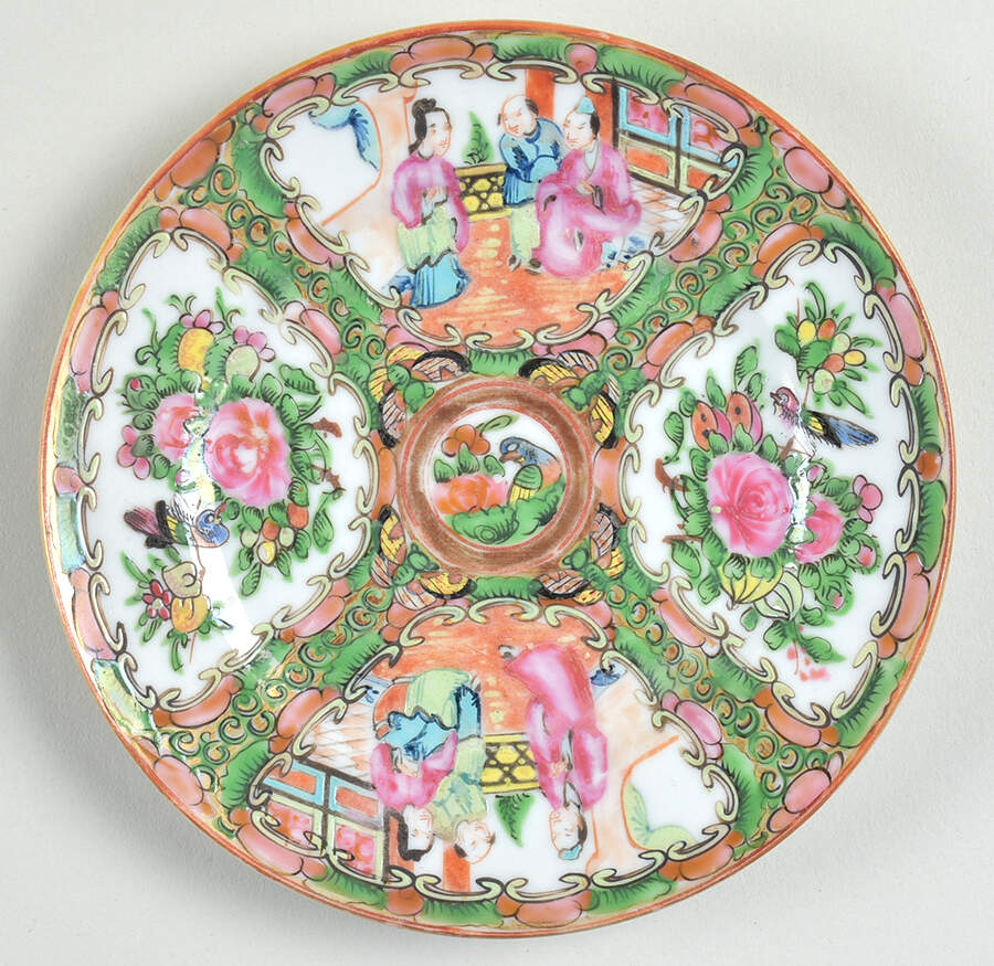 Rose Medallion (With People) Bread & Butter Plate by China (Made in China)-1