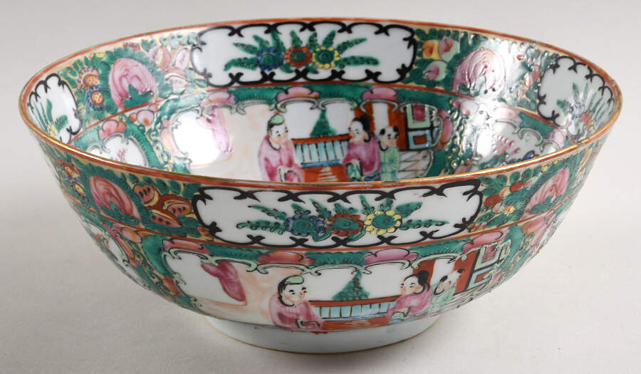 Rose Medallion (With People) 8" Round Bowl by China (Made in China)-1